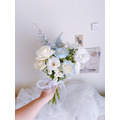 【婚禮捧花】碎冰藍暈染鮮花捧花_1