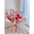 【鈔票花束】紅粉永生玫瑰(百鈔請另匯款)