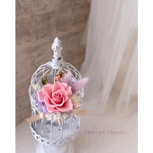 【韓式婚禮】香草粉永生胸花