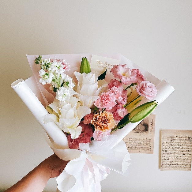 【韓式鮮花】百合季節鮮花花束 母親節花束