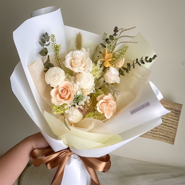 【韓式捧花】森林系永生花束