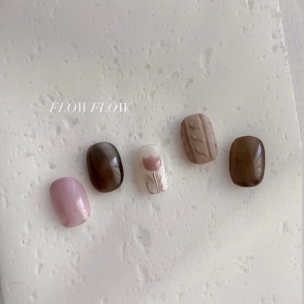 【 凝膠美甲】摩卡針織  員林美甲