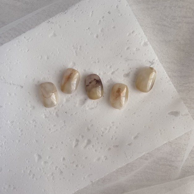 【 凝膠美甲】溫柔裸石 員林美甲 