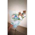 【韓式花束】碎冰藍季節花漾鮮花 （不挑款）_1