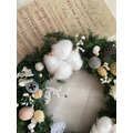 【聖誕禮物】雪白永生雪松聖誕棉花花圈_2