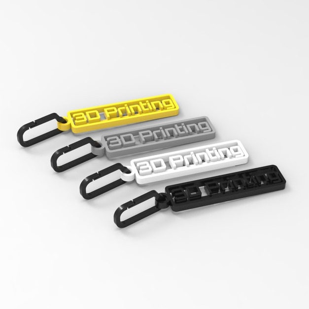 3D列印 - 簍空文字鑰匙圈