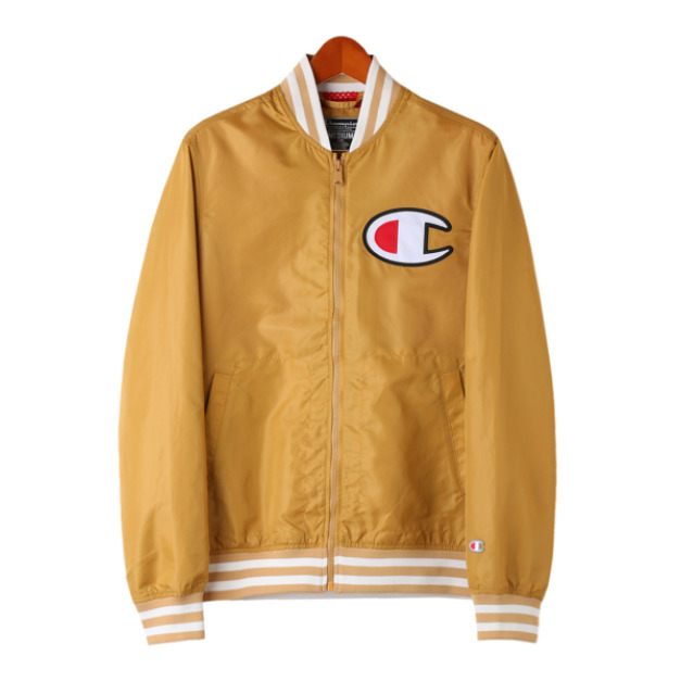 [輝人] CHAMPION SATIN JACKET BIG LOGO GOLD 冠軍logo夾克外套 (V95501)