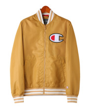 [輝人] CHAMPION SATIN JACKET BIG LOGO GOLD 冠軍logo夾克外套 (V95501)