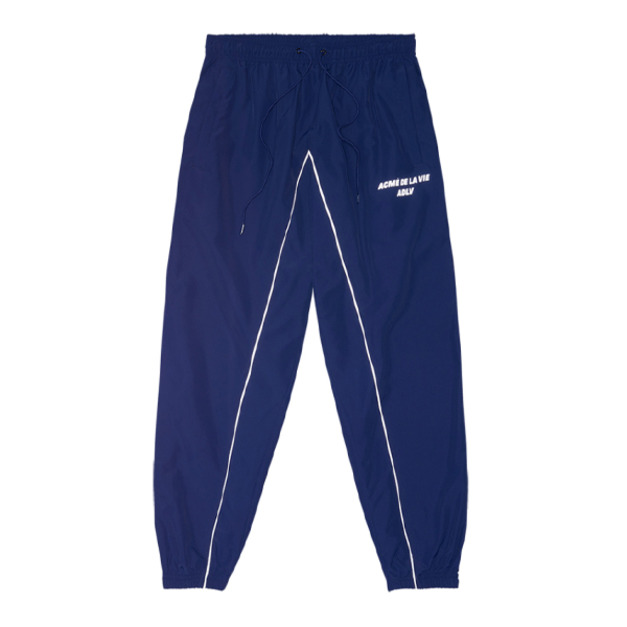 [輝人] ADLV PIPING PANTS NAVY 反光線條抽繩休閒褲 (深藍)