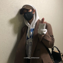 [輝人] TARGETTO CUTTING CROP HOODIE_LIGHT GREY 淺灰色短版帽T