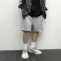 XCTRL 大字切割棉短褲-黑/灰_4
