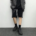 XCTRL 大字切割棉短褲-黑/灰_2