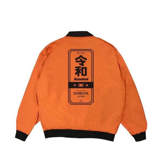 X-CTRL 日本年號 令和 平成 雙面穿 MA1 騎士外套 防風外套 橙 (送帽Tor大學T)