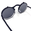CHILL掀蓋式圓框精工二用墨鏡-黑_4
