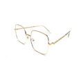 CHILL韓版鏈條復古眼鏡-銀框透明/金框透明_5