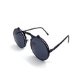 CHILL掀蓋式圓框精工二用墨鏡-黑