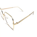CHILL韓版鏈條復古眼鏡-銀框透明/金框透明_4
