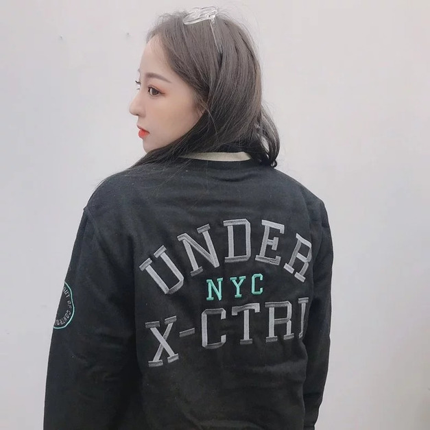 XCTRL 黑跟色繡花棒外/藍跟色繡花棒外