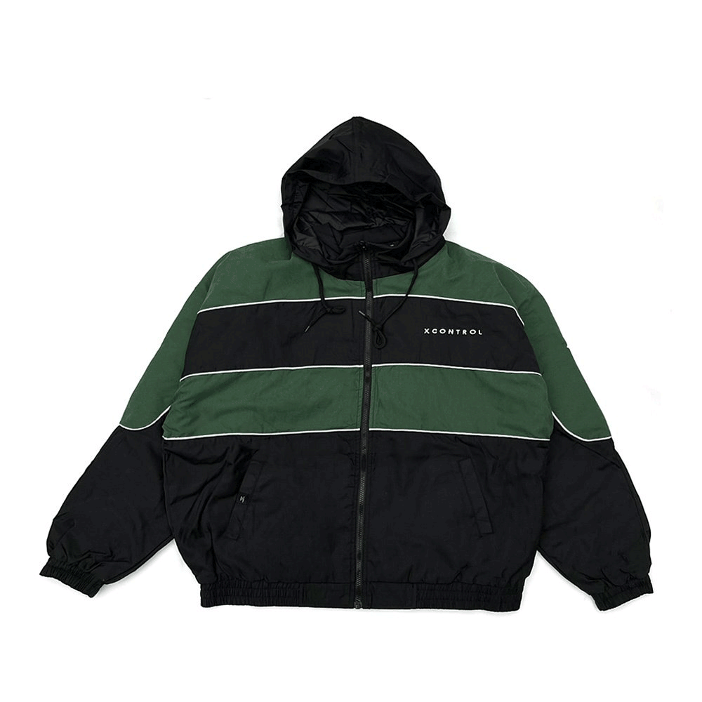 XCTRL拼接反光鋪棉連帽外套-黑(送帽Tor大學T)