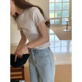 WEN'S - 正韓6月號氣質款木耳邊短袖上衣3色_3