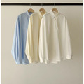 WEN'S - 正韓6月號簡約翻領長袖襯衫2色_6