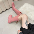 【免運】高筒馬卡龍色防水雨鞋 時尚防滑厚底(36-40號) &hearts; 素面簡約休閒平底鞋 (黑 . 棕. 藍 .粉) X RUNWAY FASHION ICON_9