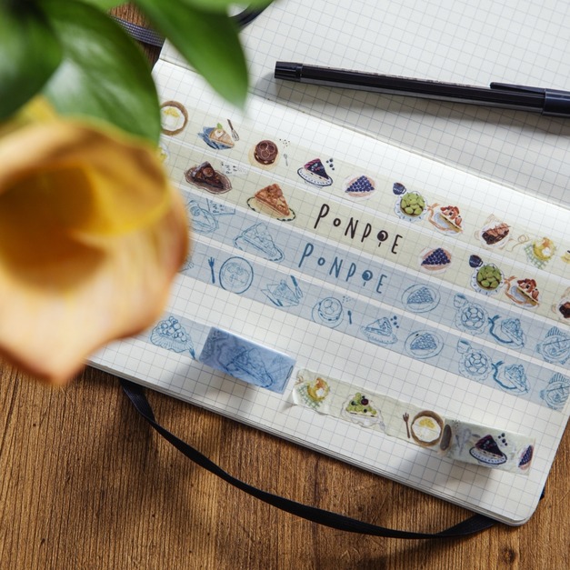 Ponpie 甜點和紙紙膠帶