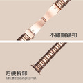 Apple watch通用錶帶|半霧面三白不鏽鋼收腰錶帶_2