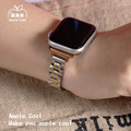 極細色塊拼接不鏽鋼 Apple Watch錶帶 Ultra S8 S7 S6 S5 SE SE2_7