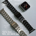 實心三排切面不鏽鋼 Apple watch錶帶 Ultra S8 S7 S6 S5 SE SE2_5
