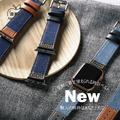 時尚牛仔布真皮 Apple Watch錶帶 Ultra S8 S7 S6 S5 SE SE2