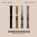 三排實心亮面不鏽鋼 Apple watch錶帶 Ultra S8 S7 S6 S5 SE SE2_1