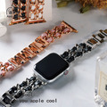 雙排金屬鍊拚皮革 Apple Watch錶帶_5