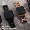 三排實心亮面不鏽鋼 Apple watch錶帶 Ultra S8 S7 S6 S5 SE SE2_7