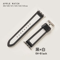 文青風帆布拚皮 Apple Watch錶帶 Ultra S8 S7 S6 SE SE2_6