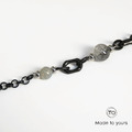 ｜浮光信印 黑髮晶&月光石｜ 原創手作 天然石 鈦鋼飾品 手鍊_4