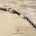 ｜浮光信印 黑髮晶&月光石｜ 原創手作 天然石 鈦鋼飾品 手鍊_5
