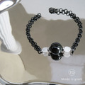 ｜衡影-黑碧璽 ｜原創手作 天然石 鈦鋼飾品 手鍊_1