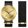 【odm】SOLAR太陽系列快拆錶帶設計腕錶套組-耀眼金x黑/DD170-03/台灣總代理公司貨享三個月保固
