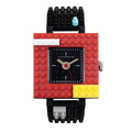 【nanoblock】方框系列樂高積木錶-黑Ｘ紅/NSQ-11/台灣總代理公司貨享三個月保固