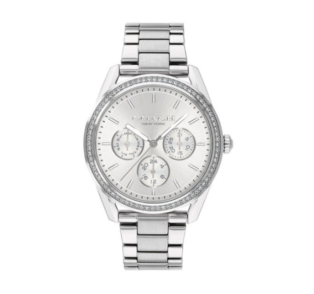 【Coach】Preston紐約璀燦晶鑽優雅時尚腕錶-質感銀/CO14503265/台灣總代理公司貨享兩年保固
