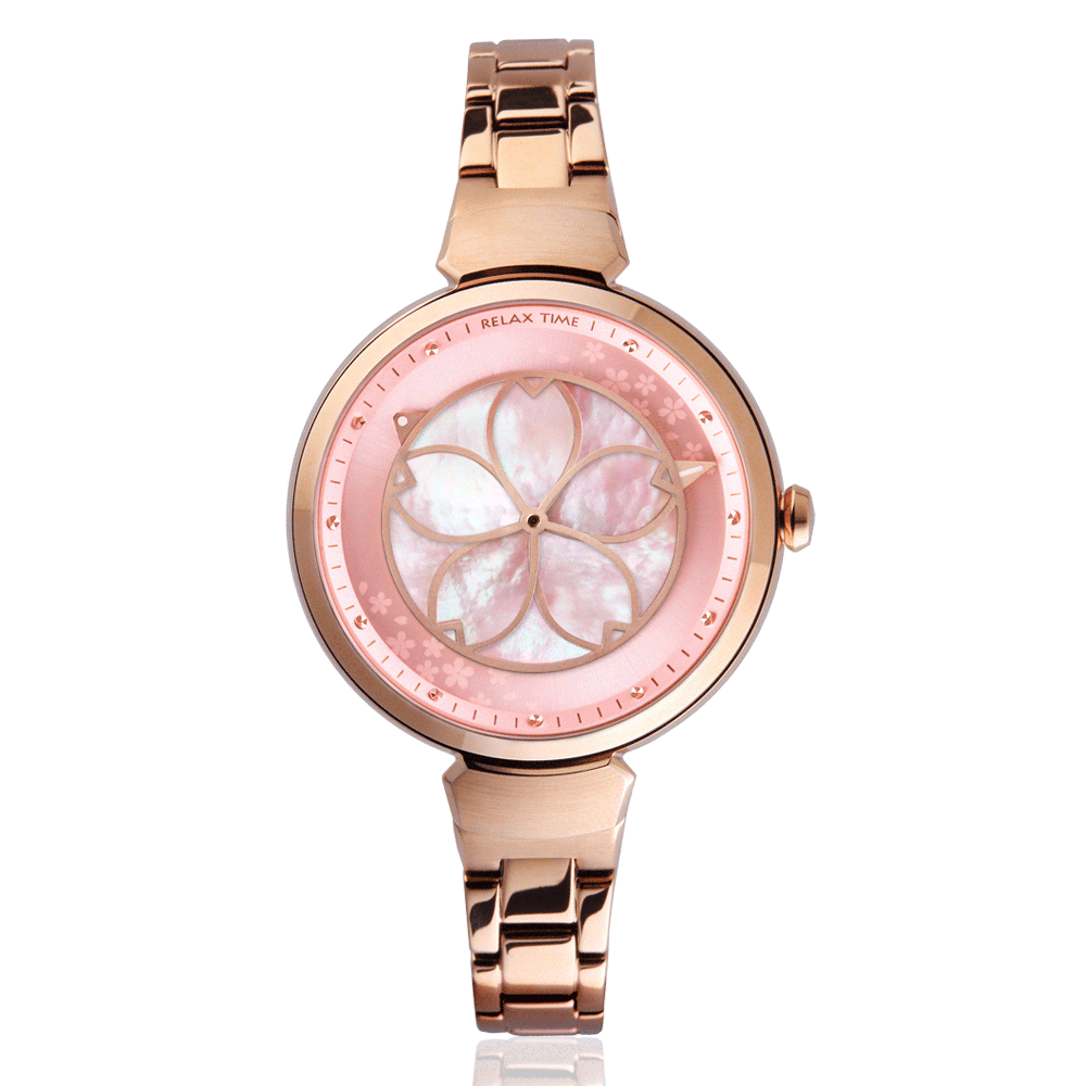 【Relax Time】年度設計錶款櫻花綻放系列-櫻花粉/RT-72-1/台灣總代理公司貨享一年保固