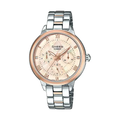 【CASIO SHEEN】浪漫珍珠母貝菱格晶鑽時尚鋼帶腕錶-奢華粉/SHE-3055SPG-4A/台灣總代理公司貨享一年保固