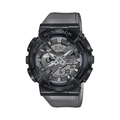 【CASIO G-SHOCK】午夜迷霧金屬潮流數位雙顯運動腕錶-透灰X黑/GM-110MF-1A/台灣總代理公司貨享一年保固