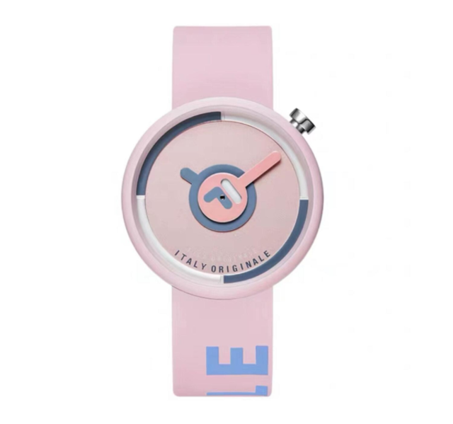 【FILA Watch】復古翻玩撞色拼接運動腕錶-元氣粉/38-6126-003/台灣總代理公司貨享兩年保固