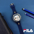 【FILA 斐樂】賽車風格三眼設計腕錶-帥氣藍/38-168-102/台灣總代理公司貨享半年保固_1