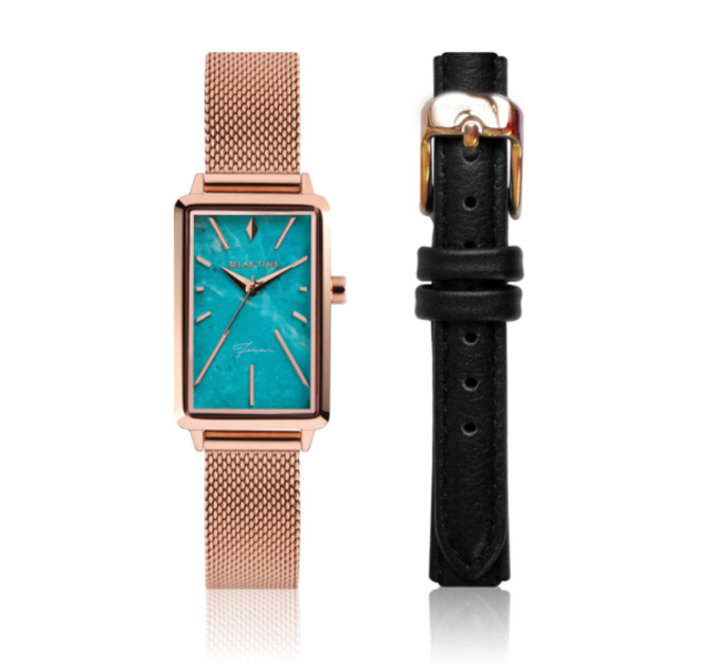 【Relax Time】高雅礦石系列時尚米蘭腕錶-湖水綠/RT-99-5/台灣總代理公司貨享一年保固