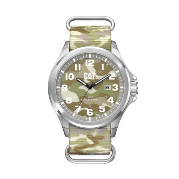 【CAT Watch】OPERATOR時尚三眼多功能腕錶-迷彩淺綠/PU.141.60.010/台灣總代理公司貨享半年保固