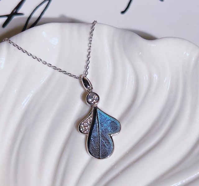 【Go Girl Only】真蝶高雅碎鑽純銀項鍊-晴空藍/BP-005-M-RHSL/台灣總代理公司貨