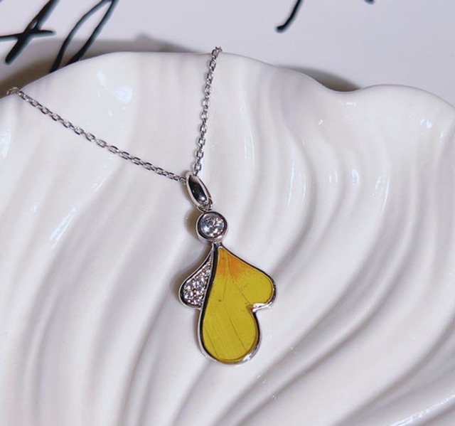 【Go Girl Only】真蝶高雅碎鑽純銀項鍊-俏麗黃/BP-005-MIX-RHSL/台灣總代理公司貨